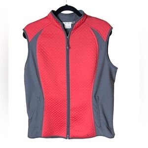 Nike Golf Sphere Thermal Pink and Grey Full Zip Vest with‎ Pockets Size XL